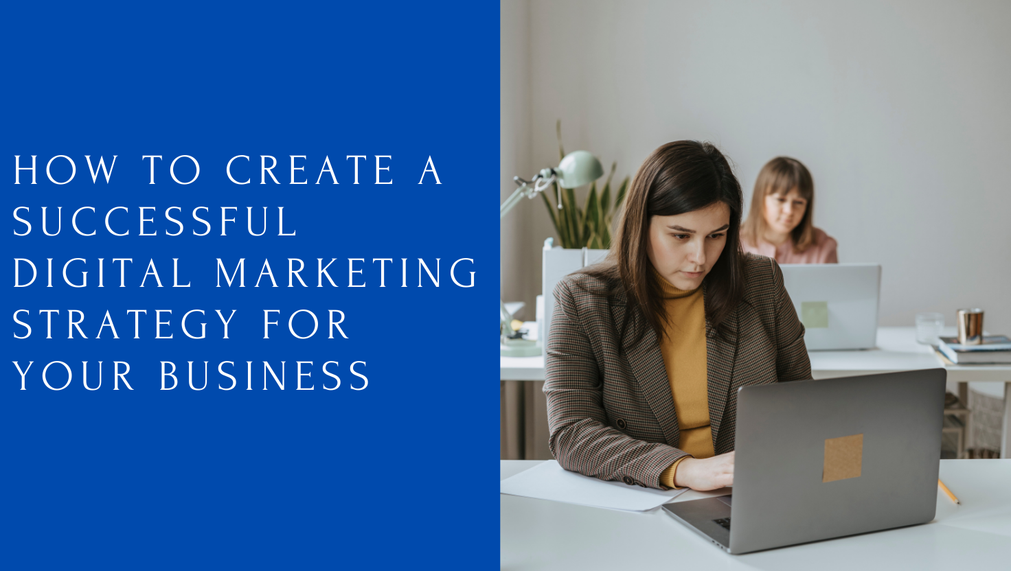 woman working for creating business strategy