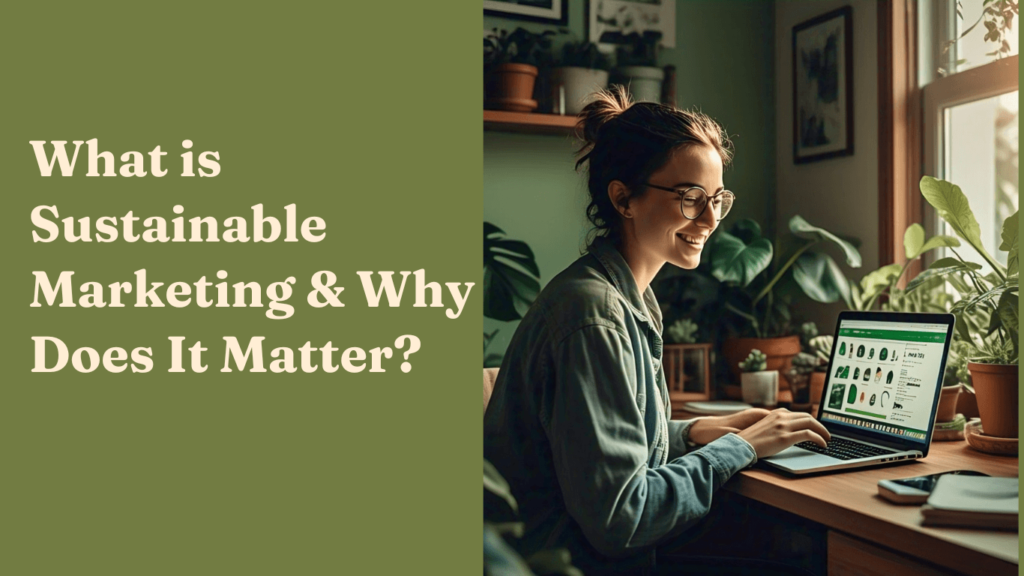 woman working on laptop for sustainable brands