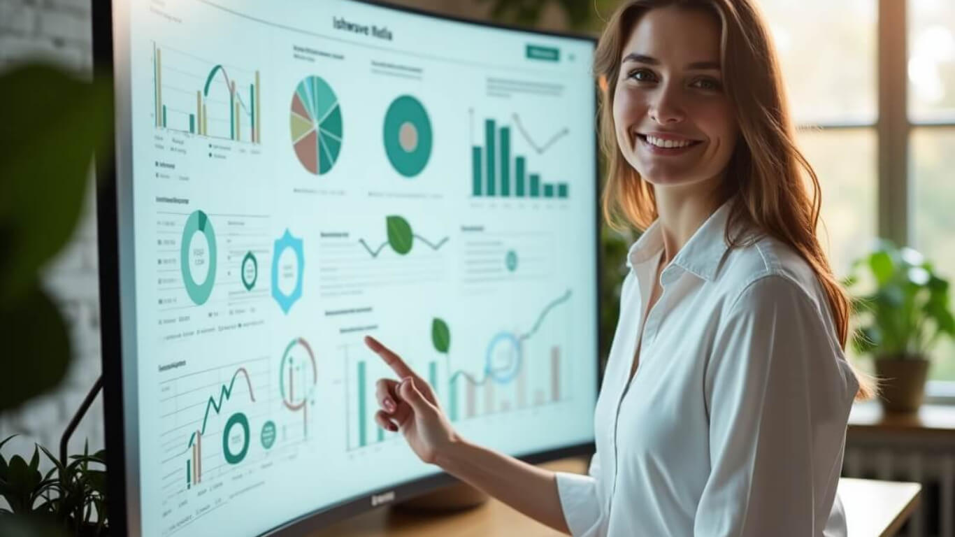 analytics and reporting on the screen