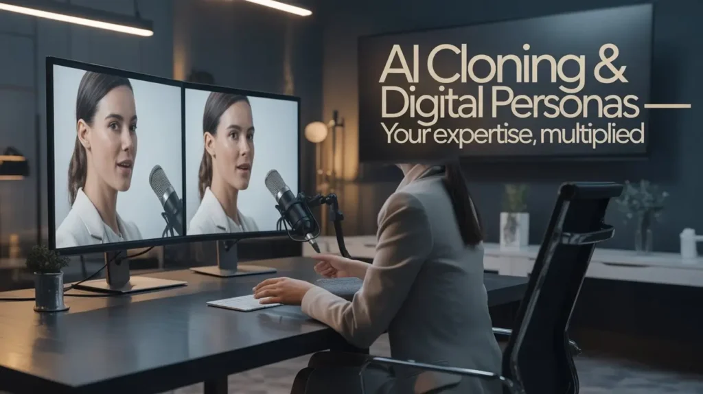 hero image of AI clone