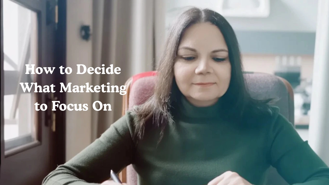 Female founder planning marketing strategy at minimalist desk with notebook and natural light